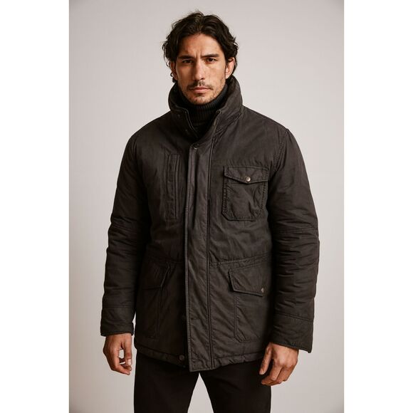 John Varvatos Star USA Black Puffer Outdoor Jacket Coat   Mens Size XXL - Picture 1 of 12